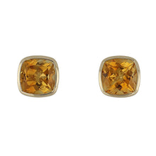 Load image into Gallery viewer, 14K Gold Citrine Stud Earrings
