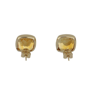 Citrine 14K Gold Stud Earrings