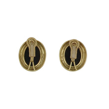 Load image into Gallery viewer, Vintage 1990s Elizabeth Gage 18K Gold Onyx Earrings
