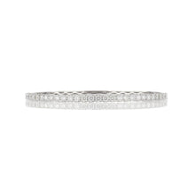 Load image into Gallery viewer, 18K White Gold Diamond Hinged Half Bangle 2.40 ctw
