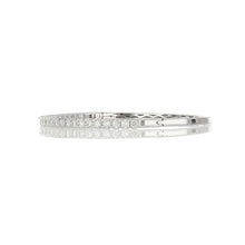 Load image into Gallery viewer, 18K White Gold Diamond Hinged Half Bangle 2.40 ctw
