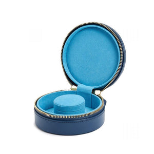 WOLF Sophia Round Zip Case in Indigo