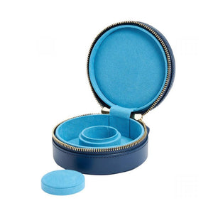 WOLF Sophia Round Zip Case in Indigo