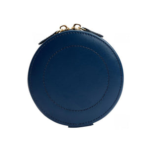 WOLF Sophia Round Zip Case in Indigo