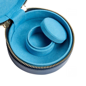 WOLF Sophia Round Zip Case in Indigo