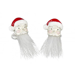 Deakin & Francis Sterling Silver Hairy Beard Santa Cufflinks