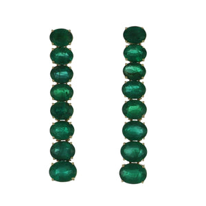 Bespoke 18K Gold Emerald Drop Earrings