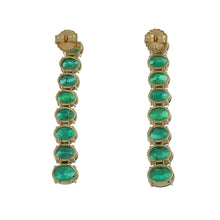 Load image into Gallery viewer, Bespoke 18K Gold Emerald Drop Earrings
