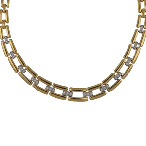 Vintage David Webb 18K Yellow Gold and Platinum Collar Necklace