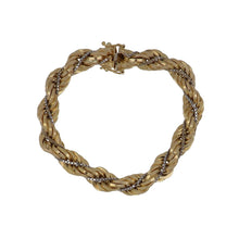 Load image into Gallery viewer, Vintage 1990s 9K Two-Tone Gold Rope Bracelet
