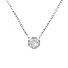 Load image into Gallery viewer, Platinum Old European-Cut Diamond Pendant Necklace
