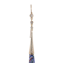 Load image into Gallery viewer, Art Deco 18K White and Rose Gold Art Glass Drops

