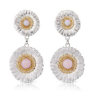 Buccellati Sterling Silver 'Blossom Color' Pendant Earrings with Opals