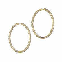 Load image into Gallery viewer, Estate Jacob &amp; Co. 14K Gold Diamond Hoop Earrings
