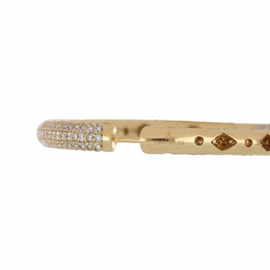 Estate Jacob & Co. 14K Gold Diamond Hoop Earrings