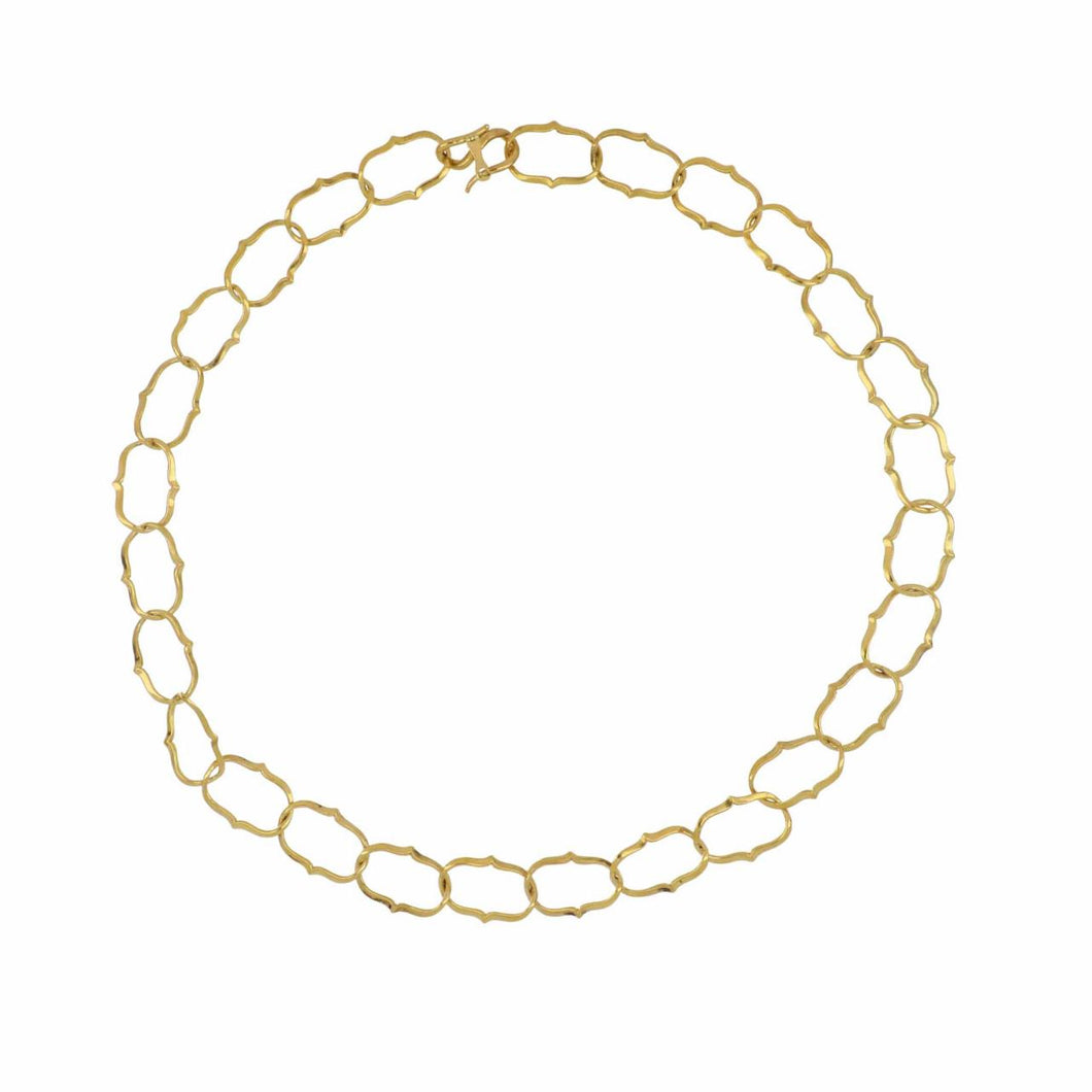 Estate Julius Cohen 22K Gold Open Link Necklace