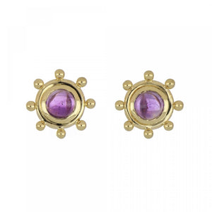 Estate Tiffany & Co. Paloma Picasso Amethyst Button Earrings