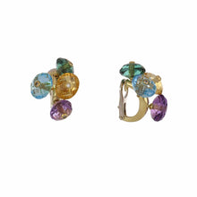 Load image into Gallery viewer, Estate Gemstone 18K Gold Huggie Earrings
