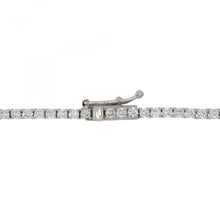 Load image into Gallery viewer, 18K White Gold Thin Diamond Riviera Necklace 4.55 ctw
