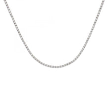 Load image into Gallery viewer, 18K White Gold Thin Diamond Riviera Necklace 4.55 ctw

