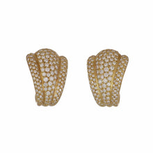 Load image into Gallery viewer, Estate Sabbadini Yellow Sapphire 18K Gold Doorknocker Earrings
