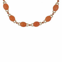 Load image into Gallery viewer, Estate Peach Moonstone 18K Gold Necklace and Earrings
