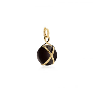 L.Klein 18K Gold Prisma Black Agate Small Pendant