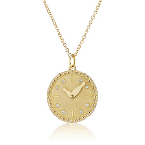 L. Klein 18K Gold My Time Brilliant Chain Necklace with Diamonds