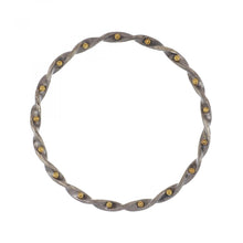 Load image into Gallery viewer, Estate Gurhan Sterling and 24K Gold Twist Bangle
