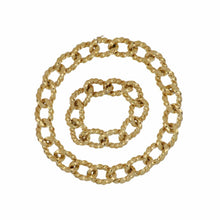 Load image into Gallery viewer, Vintage Antoniazzi 18K Gold Oversized Curb Link Necklace/Bracelet

