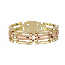 Load image into Gallery viewer, Retro 14K Yellow and Rose Gold Link Bracelet
