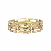 Load image into Gallery viewer, Retro 14K Yellow and Rose Gold Link Bracelet
