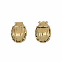 Load image into Gallery viewer, Estate 18K Gold Ladybug Button Earrings
