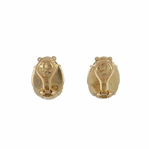 Estate 18K Gold Ladybug Button Earrings