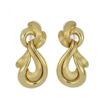Load image into Gallery viewer, Estate Henry Dunay 18K Gold Dangle Swirl Earrings

