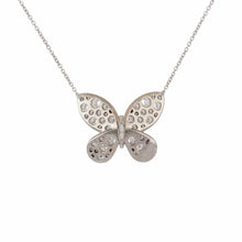 Load image into Gallery viewer, Estate Graff 18K White Gold Pave Diamond Butterfly Pendant
