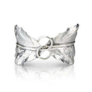 Buccellati Sterling Silver Marioleaf Apple Leaf Cuff Bracelet