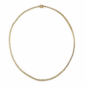 Estate Tiffany & Co. 'Victoria' 18K Gold Diamond Line Necklace