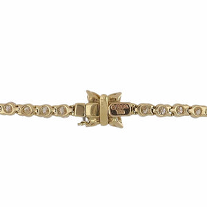 Estate Tiffany & Co. 'Victoria' 18K Gold Diamond Line Necklace