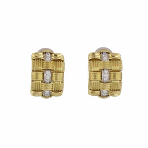 Estate Roberto Coin 18K Two-Tone Gold 'Appassionata' Earrings