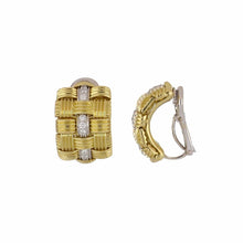 Load image into Gallery viewer, Estate Roberto Coin 18K Two-Tone Gold &#39;Appassionata&#39; Earrings
