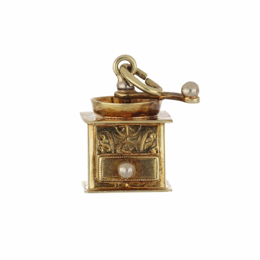 Vintage 14K Gold Spice Grinder Charm