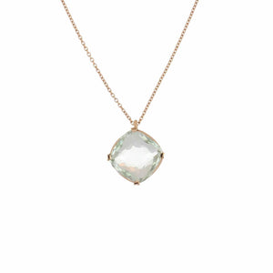 Lisa Nik Prasiolite 18K Rose Gold Pendant Necklace