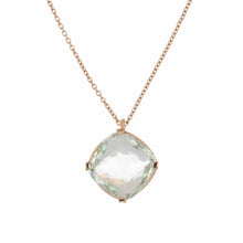 Load image into Gallery viewer, Lisa Nik Prasiolite 18K Rose Gold Pendant Necklace
