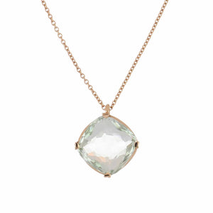 Lisa Nik Prasiolite 18K Rose Gold Pendant Necklace