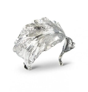 Buccellati Sterling Silver Marioleaf Medlar Leaf Cuff Bracelet