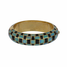 Load image into Gallery viewer, Vintage Angela Cummings Tiffany &amp; Co. Jade and Opal 18K Gold Bangle Bracelet
