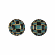 Load image into Gallery viewer, Vintage Angela Cummings Tiffany &amp; Co. Jade and Opal 18K Gold Button Earrings
