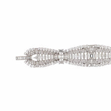 Load image into Gallery viewer, Mid-Century Platinum Diamond Wide Bracelet
