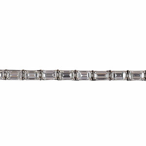 Vintage 1990s Platinum Baguette Diamond Line Bracelet